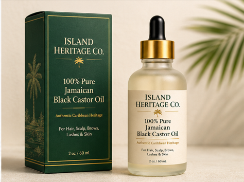 Island Heritage Co. Jamaican Black Castor Oil carton